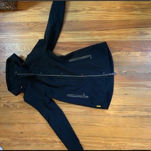 Black rain jacket